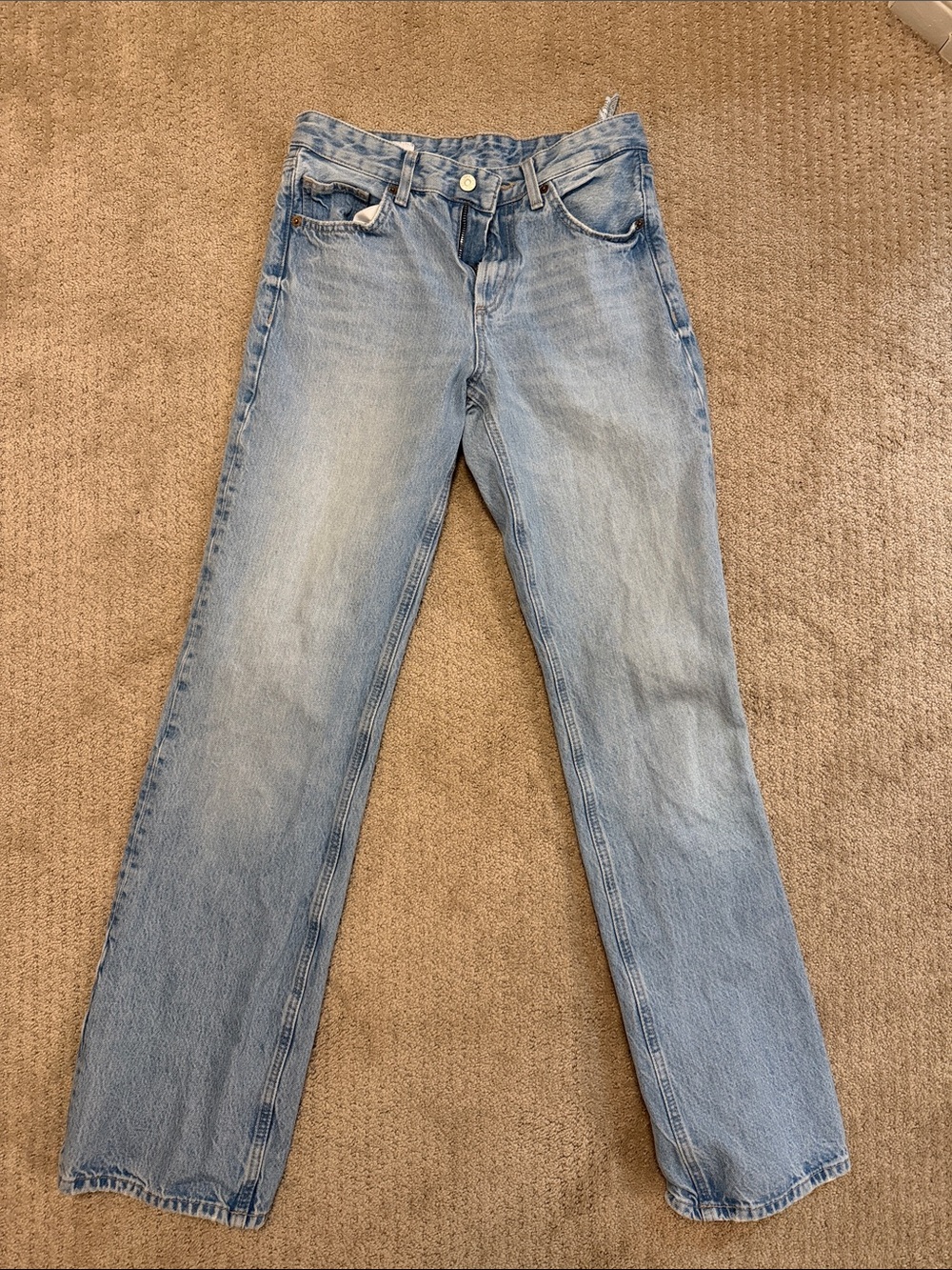 Zara’s Light blue  Straight-Leg Jeans
